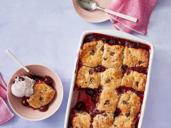 Cherry-chocolate cobbler