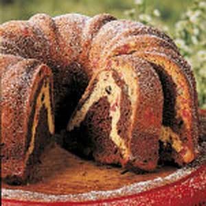 Cherry chocolate marble cake