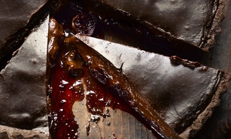 Cherry chocolate tart