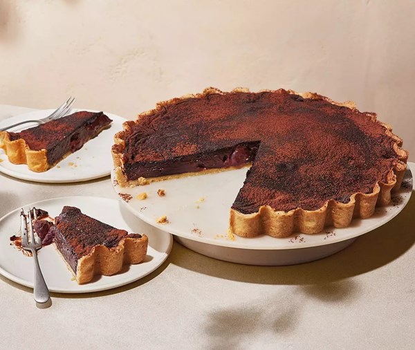 Cherry chocolate tart