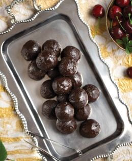 Cherry chocolate truffles