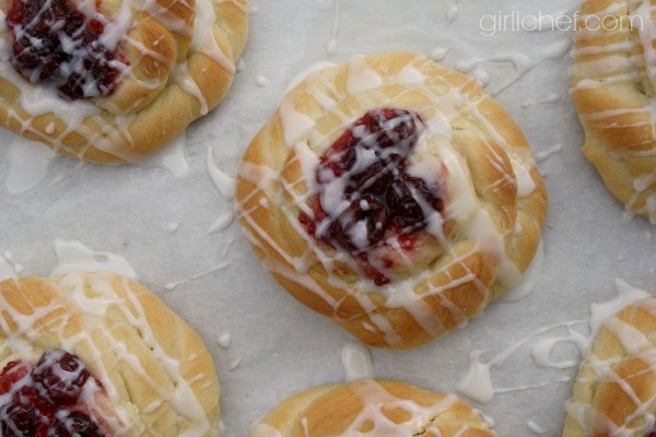Cherry cream cheese danish