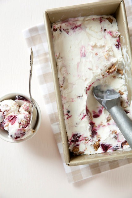 Cherry crisp ice cream