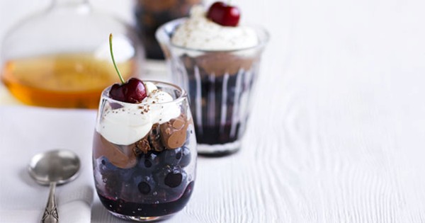 Cherry crunch trifle