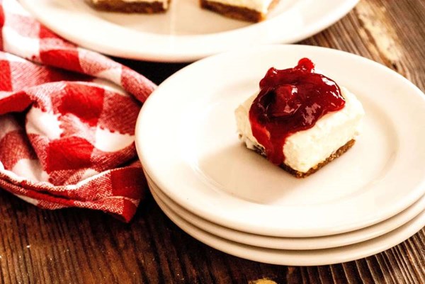 Cherry Dr Pepper cheesecake bars