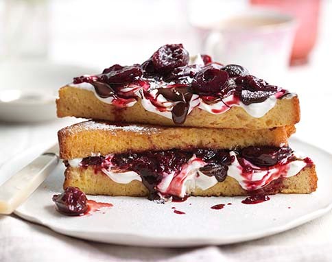Cherry French toast sandwich