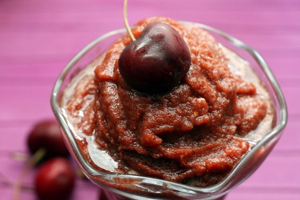 Cherry-ginger-beet sorbet