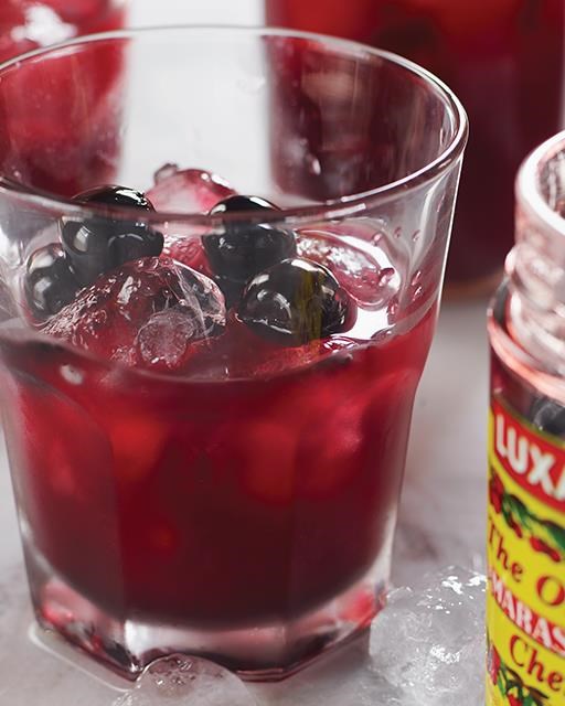 Cherry green tea cocktail