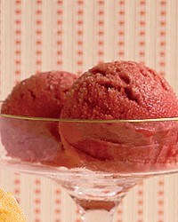 Cherry lambic sorbet
