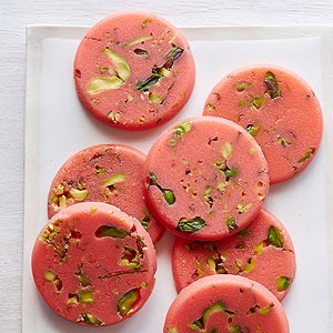 Cherry-lime pistachio pralines