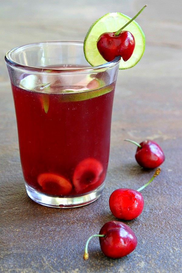 Cherry-limeade sangria