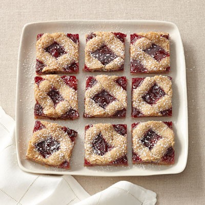 Cherry linzer bars