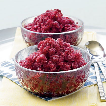 Cherry-merlot granita