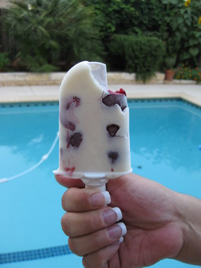 Cherry milksicles