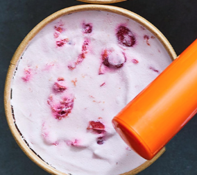 Cherry no-churn ice cream