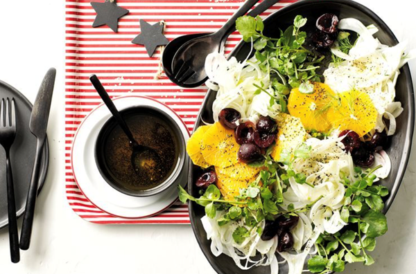 Cherry, orange and fennel salad