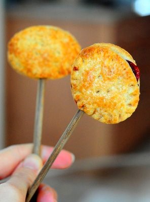 Cherry pie pops