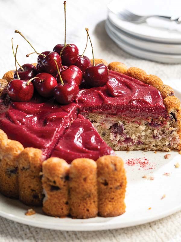 Cherry-pineapple cake [cherry hibiscus curd]
