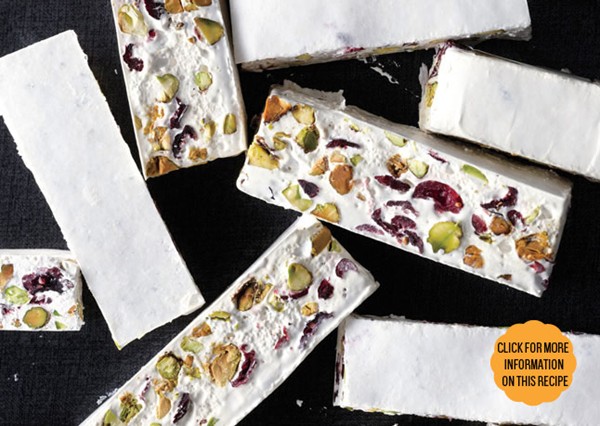 Cherry-pistachio nougat