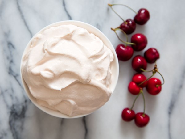 Cherry pit whipped cream