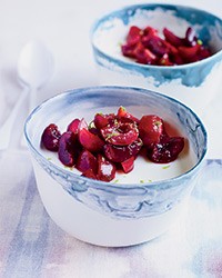 Cherry pudding cups