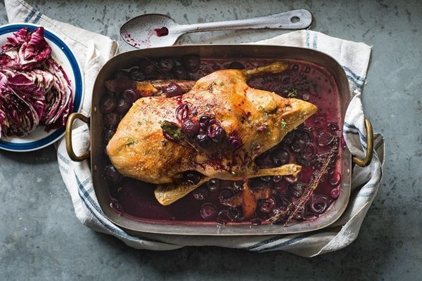 Cherry roast duck