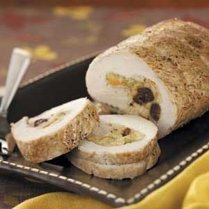 Cherry-stuffed pork loin 