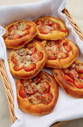 Cherry tomato and Parmesan galettes
