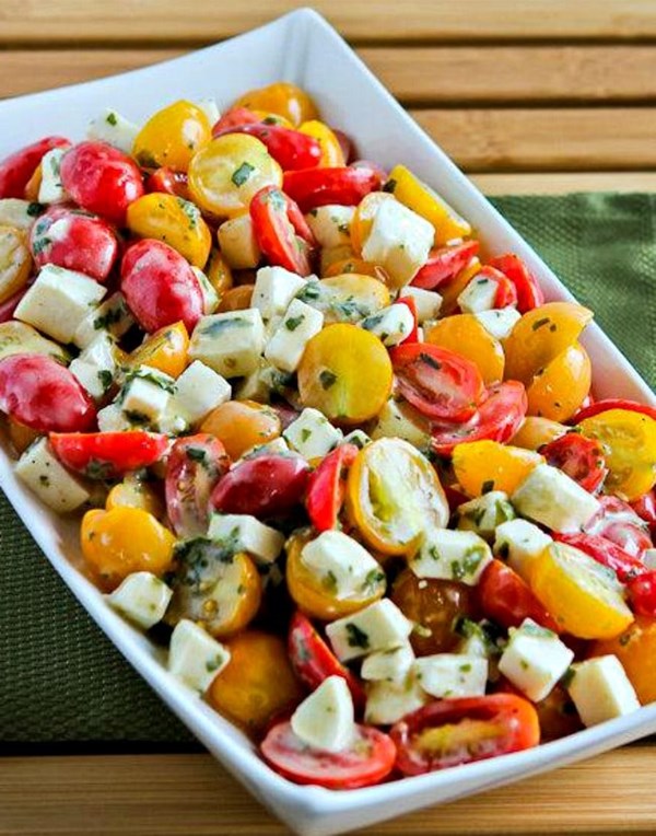 Cherry tomato Caprese salad