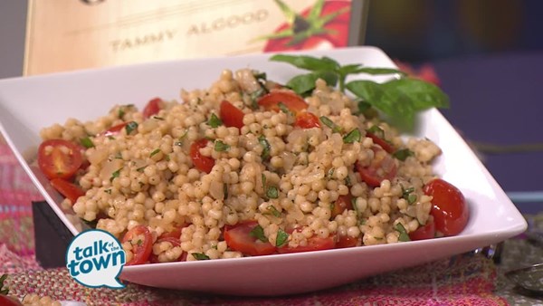 Cherry tomato covered dish salad