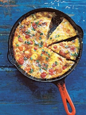 Cherry tomato frittata with fresh thyme