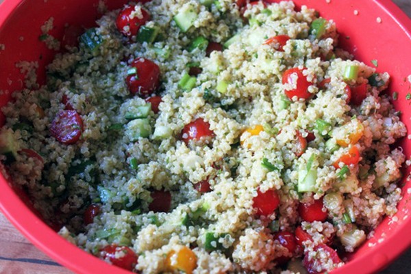 Cherry tomato quinoa tabbouleh