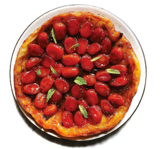 Cherry tomato tarte Tatin
