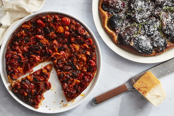 Cherry tomato tarte Tatin