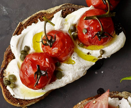 Cherry tomato tartines