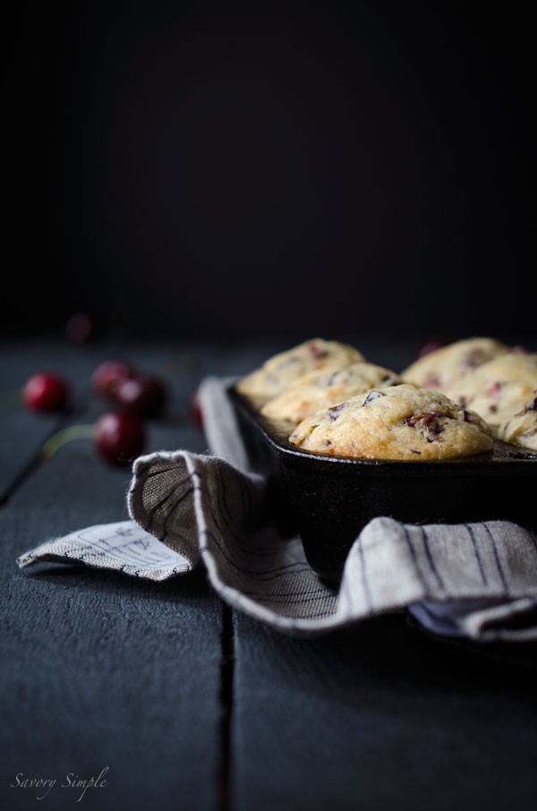 Cherry vanilla muffins