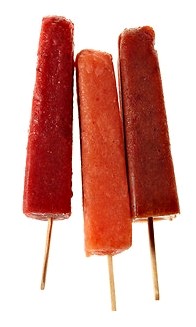 Cherry-vanilla popsicles