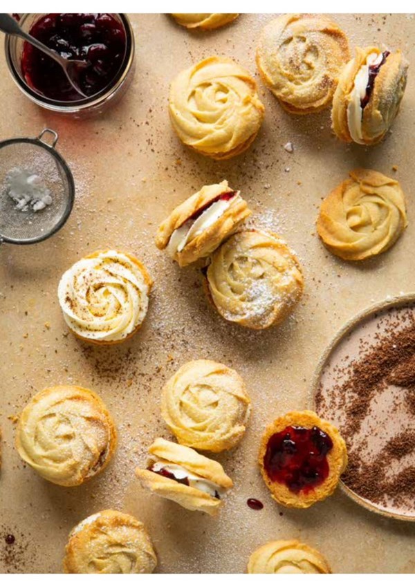 Cherry Viennese whirls