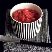 Cherry vodka granita