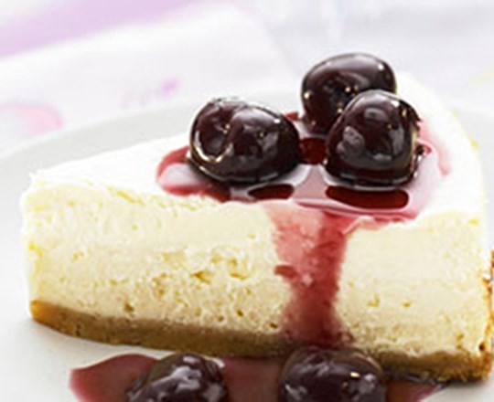 Cherry yoghurt cheesecake