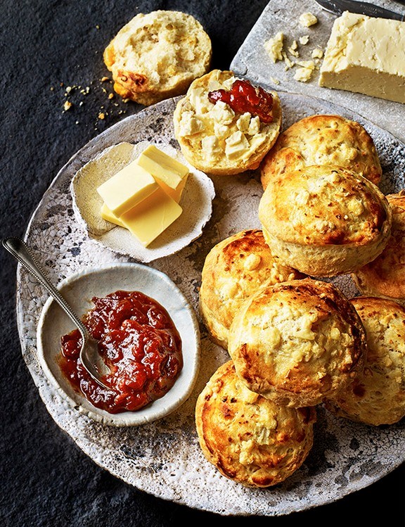 Cheshire cheese and walnut scones