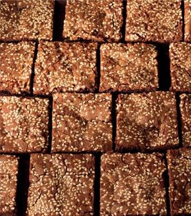 Chestnut & sesame brownies