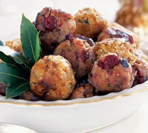 Chestnut, bacon and cranberry stuffing