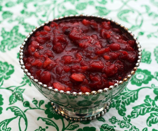 Chestnut cranberry sauce