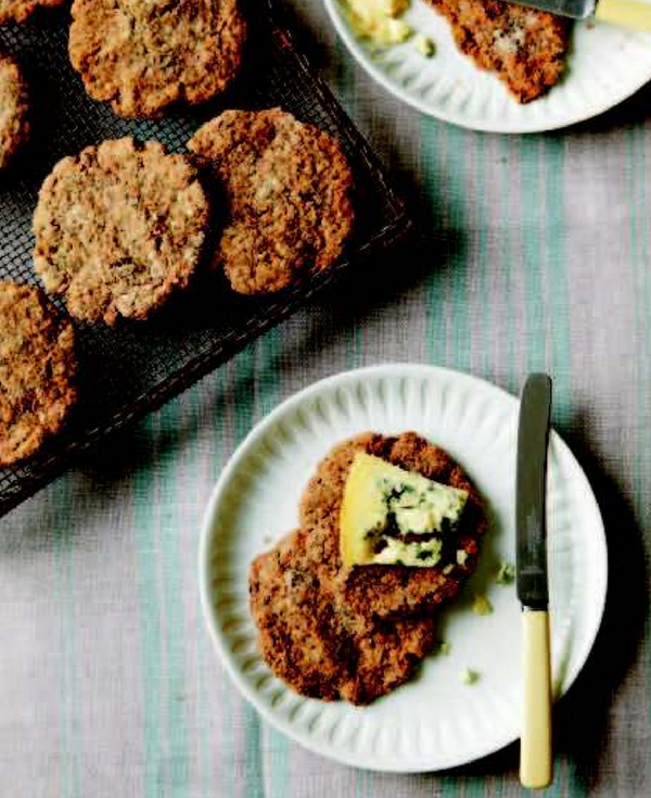 Chestnut mushroom and oat biscuits