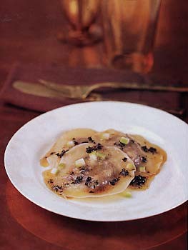 Chestnut ravioli with sage browned butter