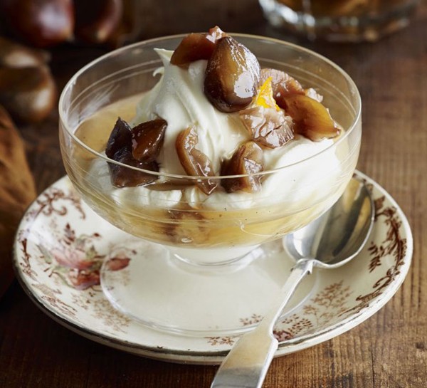 Chestnuts in Cointreau & orange syrup