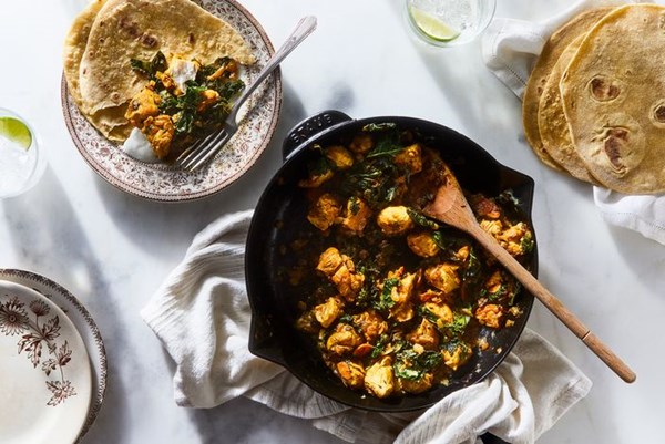 Chetna Makan's chicken with kale & yogurt 