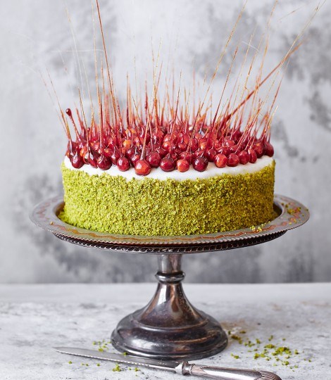 Chetna's saffron and pistachio Christmas cake