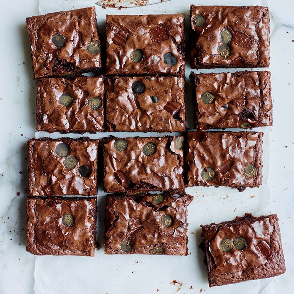 Chewy black licorice chocolate brownies